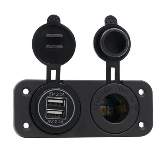Panneau de commande 2 en 1 – USB / Allume-cigare